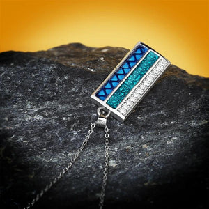 Colorful Enamel Zircon Pendant Necklace for Women
