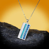 Colorful Enamel Zircon Pendant Necklace for Women