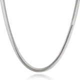 925 Sterling Silver 6mm Flat Snake Chain Necklace 16-24 Inch