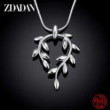 925 Silver Leaf Necklace Chain for Women Wedding Jewelry