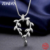 925 Silver Leaf Necklace Chain for Women Wedding Jewelry