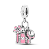 925 Silver Little Girl Love Mom Forever Infinity Dangle Charm Bead