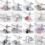 925 Silver Little Girl Love Mom Forever Infinity Dangle Charm Bead