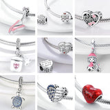 925 Silver Little Girl Love Mom Forever Infinity Dangle Charm Bead