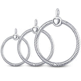 925 Sterling Silver Pave O Pendant for Cable Chain Necklace CZ DIY