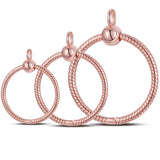 925 Sterling Silver Pave O Pendant for Cable Chain Necklace CZ DIY