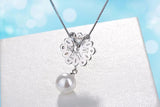 925 Silver Snowflake Pearl Necklace
