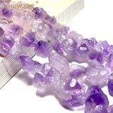 Raw Amethyst Cluster Gemstone Beads for Jewelry Making