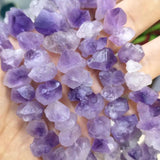 Raw Amethyst Cluster Gemstone Beads for Jewelry Making