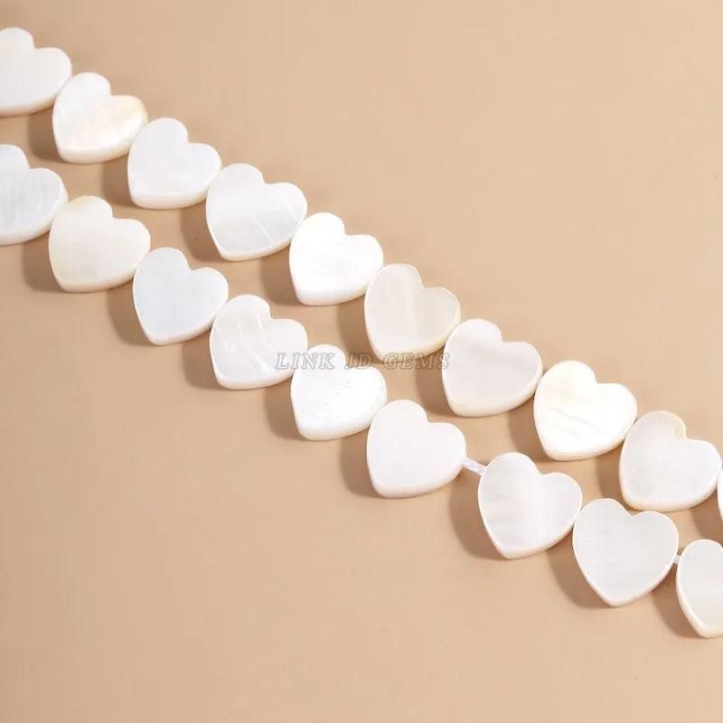 3mm Shell Beads Mother Of Pearl Heart Shape Spacer For Jewelry Making