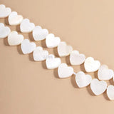 3mm Shell Beads Mother Of Pearl Heart Shape Spacer For Jewelry Making
