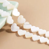 3mm Shell Beads Mother Of Pearl Heart Shape Spacer For Jewelry Making