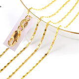 5PCS 16-30in Gold/Silver Filled Chain Necklace With Lobster Clasps