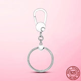 925 Silver Keychain Pendant for Women Bracelet DIY