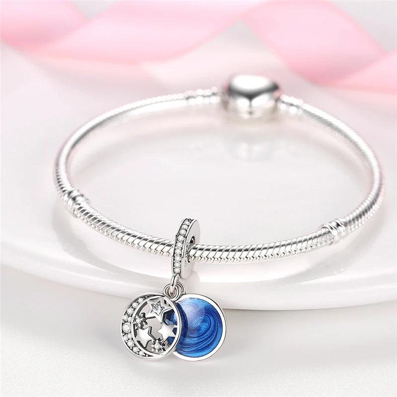 Charm Beads for Bracelet Bangle Star Moon Galaxy DIY Jewelry