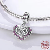 925 Silver Infinity Love Mum Heart Dangle Charm Bracelet Jewelry