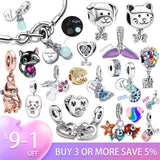 Silver 925 Light Bulb Charms for Bracelet Bead Jewelry Making