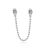 925 Silver Family Tree Heart Charm Bead Pendant Bracelet DIY Jewelry