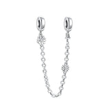 925 Silver Family Tree Heart Charm Bead Pendant Bracelet DIY Jewelry