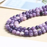 Lepidolite Stone Beads Round Spacer Beads 4-12mm