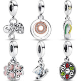 Two Circles Clover Friendship Cup Of Tea Hat Pendant Charm