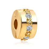 925 Silver Bead Zirconia Sparkling Charm for Bracelet DIY