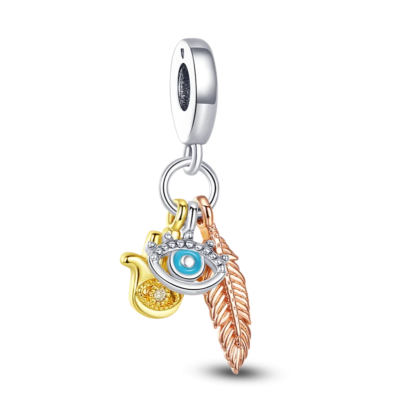 Rose Charm Beads for Bracelet, 925 Silver, Starfish Infinity Love Shape Gift