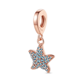 Rose Charm Beads for Bracelet, 925 Silver, Starfish Infinity Love Shape Gift