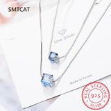 925 Silver Double Layer Crystal Necklace For Women Choker