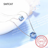 925 Silver Double Layer Crystal Necklace For Women Choker