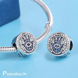 925 Silver Devil's Eye Charms Beads for Bracelet
