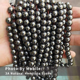Hematite Round Beads Plated Silver for Jewelry Making
