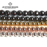 Hematite Round Beads Plated Silver for Jewelry Making