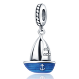 925 Silver Leaf Charm for 3mm Bracelet, Ladies Gift