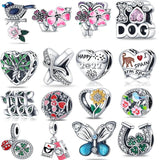 925 Silver Leaf Charm for 3mm Bracelet, Ladies Gift