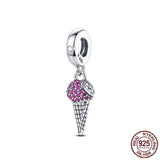 Pave CZ Zircon 925 Silver Charm Beads for Bracelet