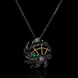 Bohemia Coconut Tree Pendant Necklace Vintage Zircon Chokers