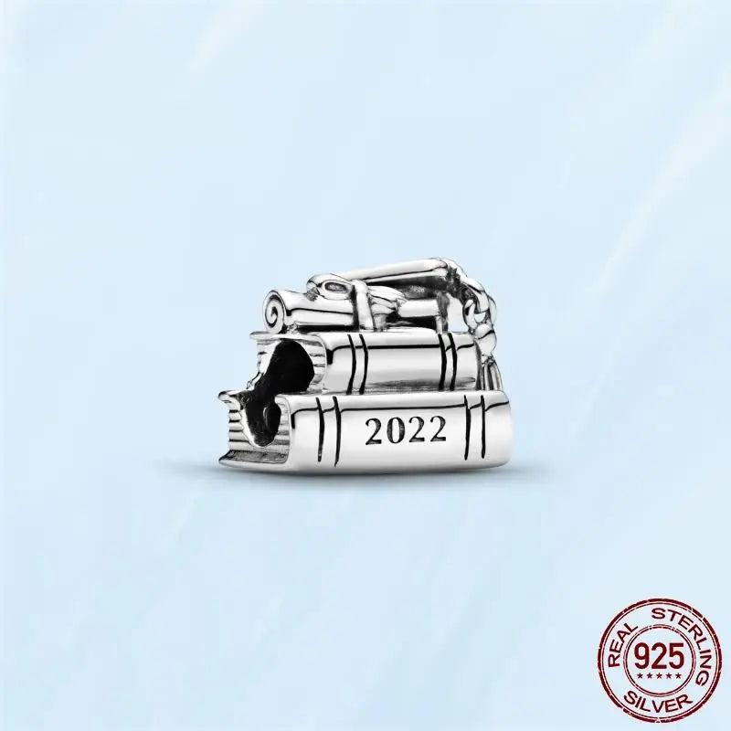 925 Silver Graduation Charm for Bracelet - DIY Jewelry Gift Making