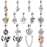 Friendship Sister Heart Pendant Bead for 925 Silver Charm Bracelet