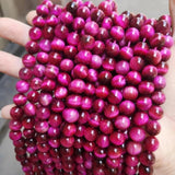 Natural Stone Yellow Red Tiger Eye Bead Round Loose Spacer Beads