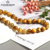 Natural Stone Yellow Red Tiger Eye Bead Round Loose Spacer Beads