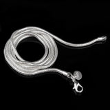 Unisex Silver Snake Chain Necklace 925 Sterling 2.4MM Wedding Gift