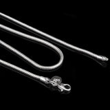 Unisex Silver Snake Chain Necklace 925 Sterling 2.4MM Wedding Gift