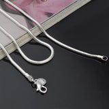 Unisex Silver Snake Chain Necklace 925 Sterling 2.4MM Wedding Gift