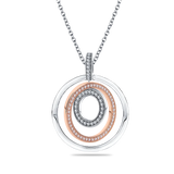 Vintage S925 Silver Pendant Necklace Moon Star Beads