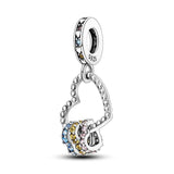 925 Silver Heart Charm Beads for Child DIY Making