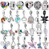925 Silver Heart Charm Beads for Child DIY Making