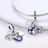 925 Silver Heart Charm Beads for Child DIY Making
