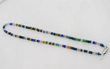 Jade Multicolor Roundel Faceted Necklace 4*2mm Choker Beads Nature Rainbow