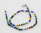 Jade Multicolor Roundel Faceted Necklace 4*2mm Choker Beads Nature Rainbow